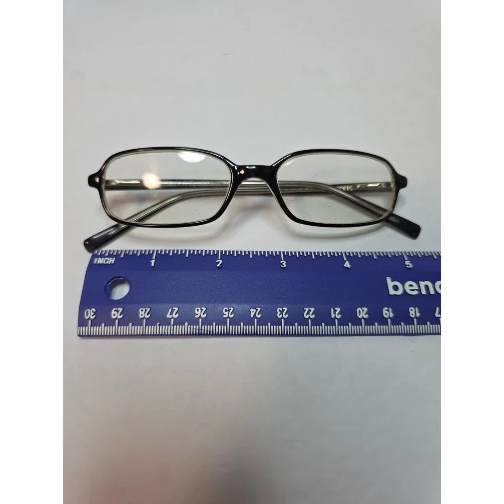 I-Deal Optics Frame Only Grant Black Crystal Rectangle Eyeglasses 51-19-140 Cute